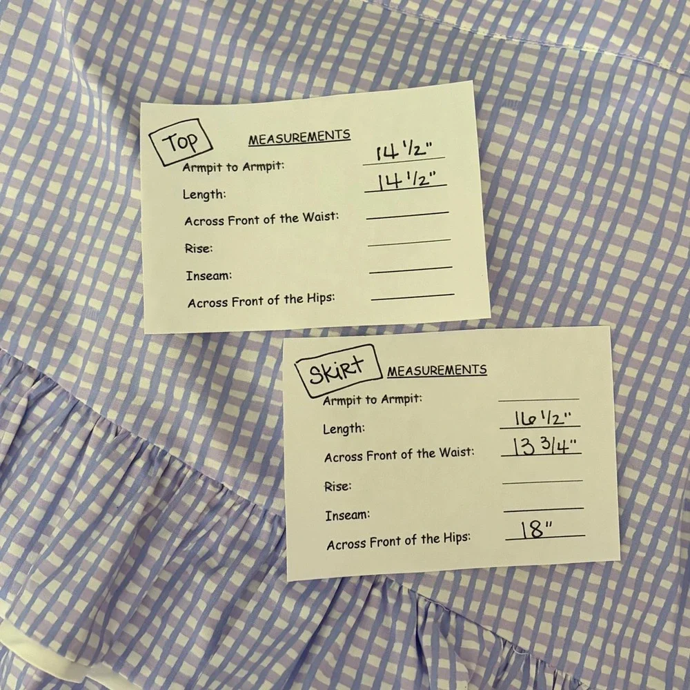 LILLY PULITZER Rosalie Lilac Gingham Crop Top Ruffle Skirt 2 Piece Size 2